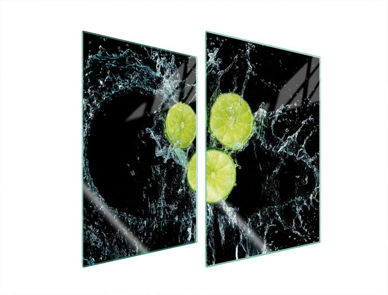 GLASSCHUTZPLATTE FÜR KÜCHE 2x35x52 ZITRONE