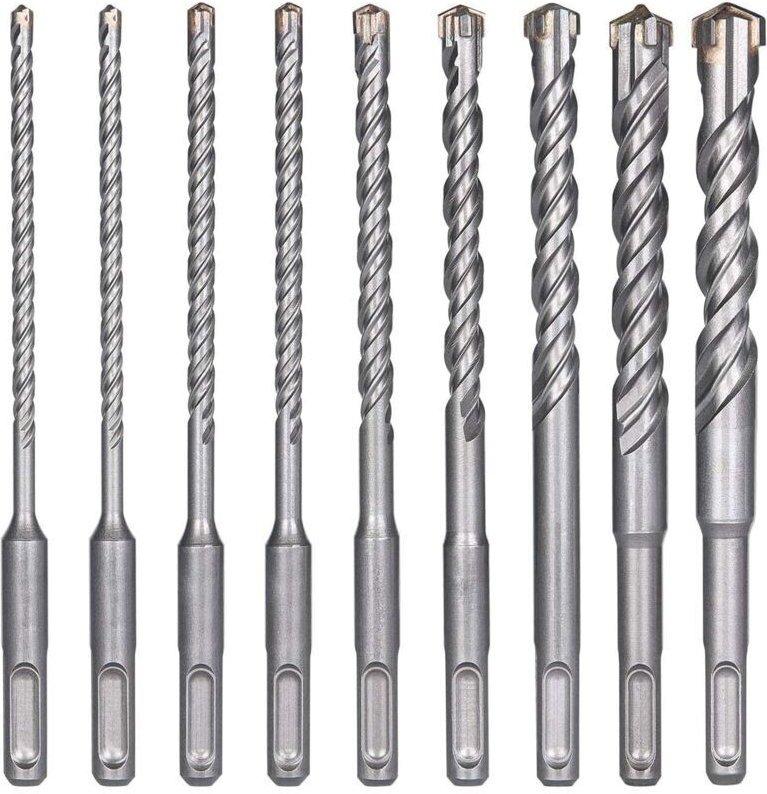 Thumbnail - Betonbohrer, 9 Stück (5 mm 16 x 160 mm), Fliesenbohrer, elektrischer SDS-Plus-Hammerbohrer für Locher, Kreuzbohrer für B...