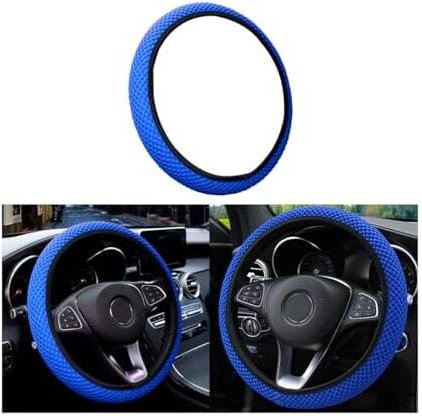 36–40 cm Auto-Lenkradbezug, atmungsaktive Seiden-Mikrofaser, warm im Winter und kühl im Sommer, rutschfest, geruchsneutr...