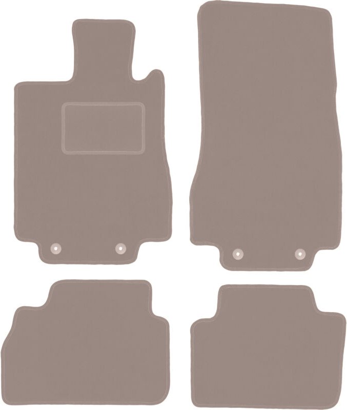 Beige Veloursmatten für: Mercedes S W220 Limousine kurz (1998-2005)