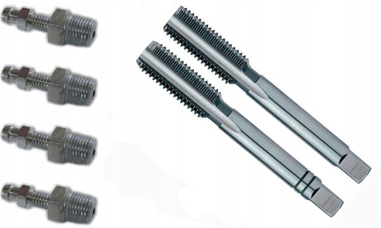 Entlüftungsstutzen Reparatursatz 4x M10x1 + Gewindebohrer