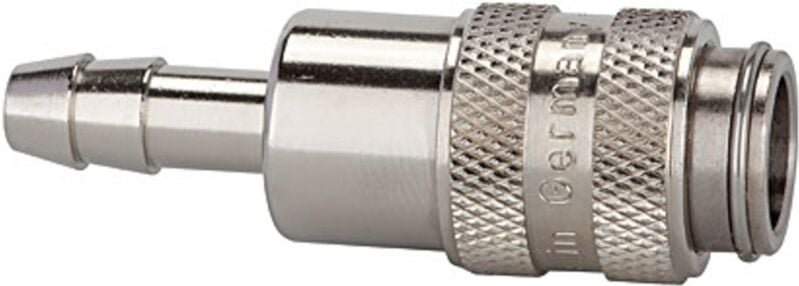 Schnellverschlusskupplung nw 5, Messing vernickelt, Tülle lw 6 - Riegler