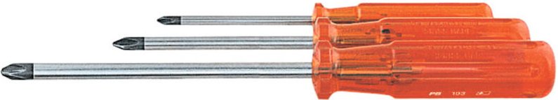 PB Swiss Tools Schraubendreher-Satz für Phillips mit Kunststoffheft 4
