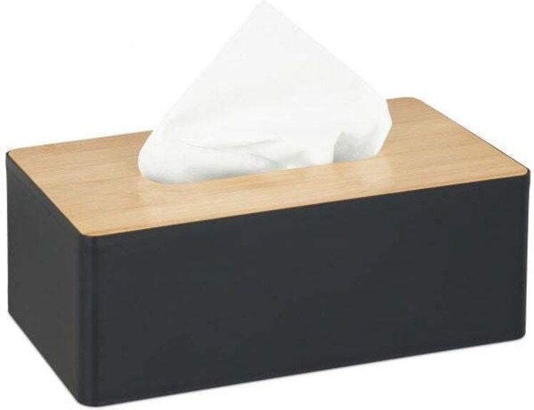 Thumbnail - Schwarze taschentuchbox mit bambusdeckel 883109