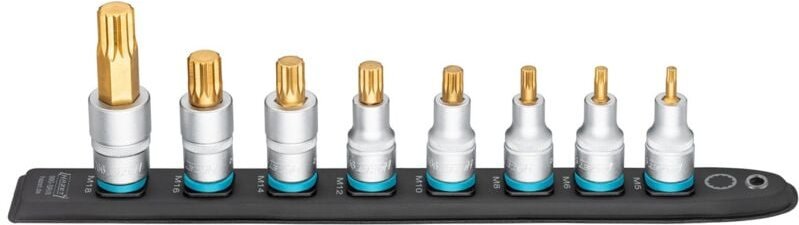 SmartRail, Vierkant hohl 12,5 mm (1/2), Innen Vielzahn Profil xzn, Anzahl Werkzeuge: 8 - Hazet