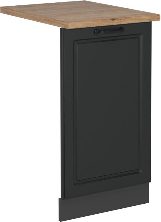 Vicco - Geschirrspülblende R-Line, Anthrazit Landhaus, 45 cm , ap Eiche