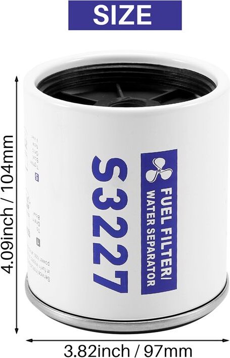 Tlily - S3227 Marine-Kraftstofffilterelemente Externer Wasserabscheider