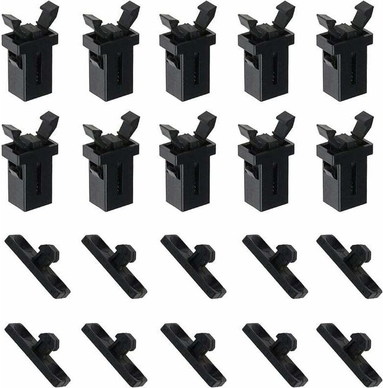 Tigrezy - 10 Paar Ersatz-Kunststoff-Touch-Deckel-Mülleimer-Riegelschloss, kompatibel mit Brabantia 3 bis 50 Liter