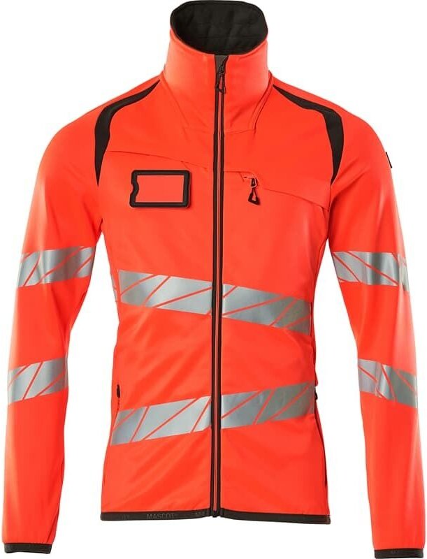 Thumbnail - Mascot - Fleecepullover mit Reißverschluss 19103 Gr. s hi-vis rot/dunkelanthrazit