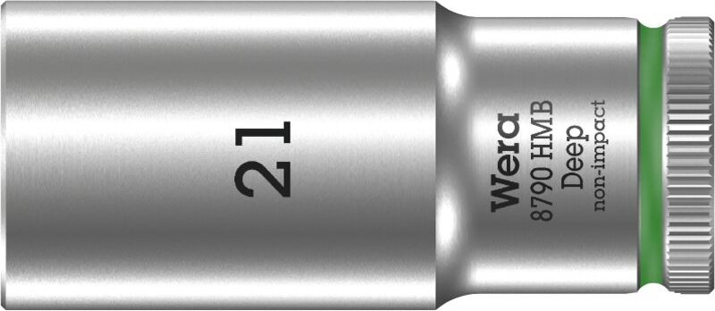 8790 hmb Deep Steckschlüsseleinsatz mit 3/8'-Antrieb, Ausführung: 21,0 x 64,0 x 28,0 x 25,0 - Wera