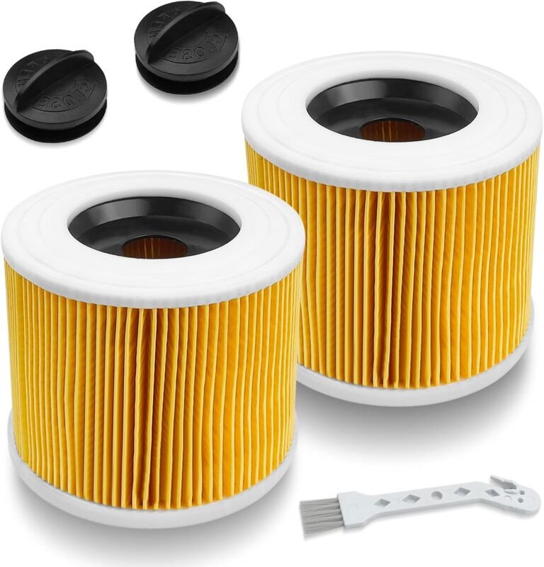 Bluedeer - 2er-Pack Filter für Kärcher WD3 Premium, WD2, WD3P, MV2, MV3 Staubsauger – Ersatzfilter WD3 – Staubsaugerfilt...