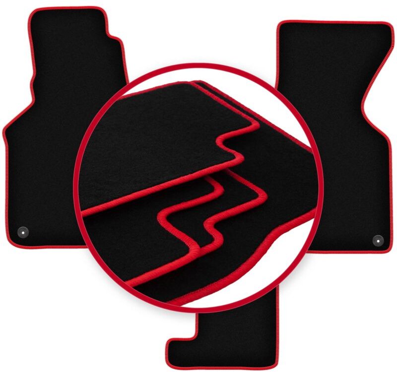 CARLUX-RED Auto-Fußmatten für: Volkswagen Transporter T4 Caravelle manuell (1993-2001)