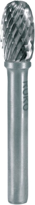 Hartmetall-Frässtift tre ø 6 mm Kopflänge 10 mm Schaft-Ø 6 mm Verzahnung kvz 4 - 116211 - Ruko