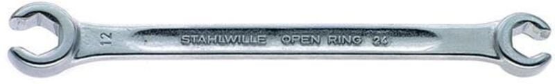 Stahlwille 24a 3/8 x 7/16 Offene Doppelringschlüss el, abgewinkelt, OPEN-RING