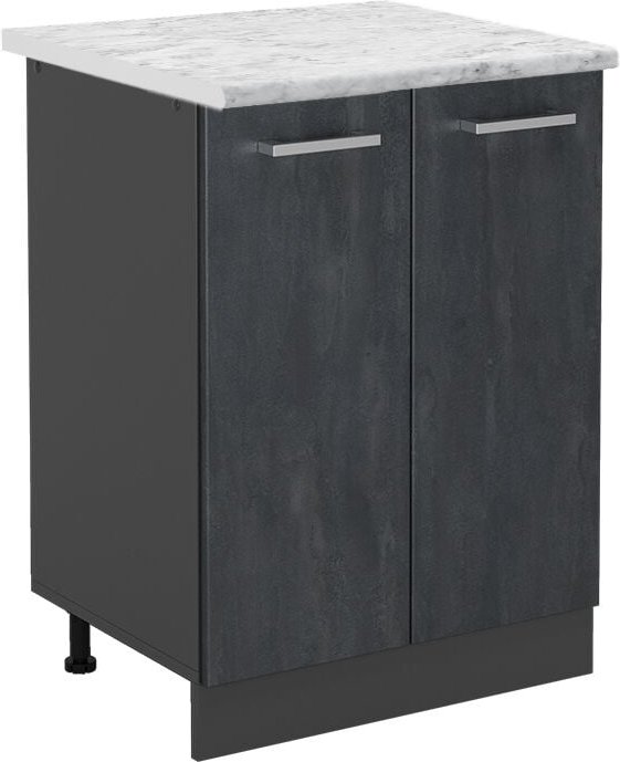 Vicco - Küchenmöbelstück R-Line, Schwarz Beton, 60 cm ap Marmor