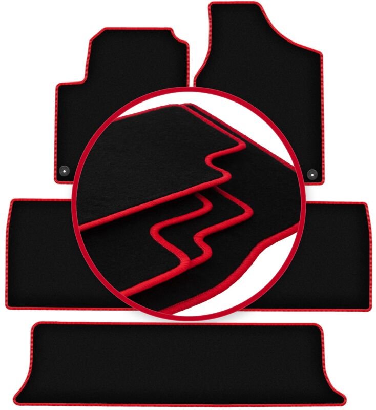 CARLUX-RED Autofußmatten für: Seat Alhambra I Minivan (1995-2010)