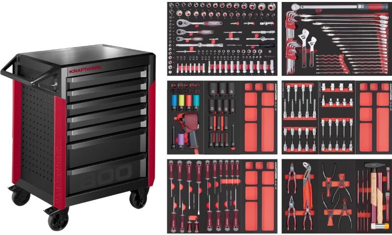 PRO LINE Werkstattwagen PT800 7 Schubladen 279-tlg.