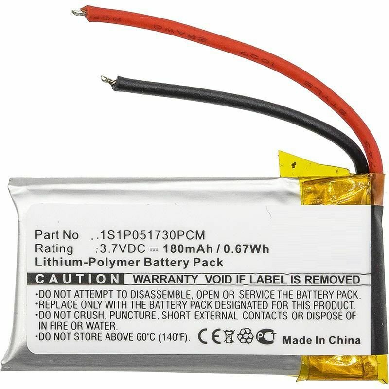 Microbattery - CoreParts Akku für Wireless Headset 0.6Wh Li-Pol 3.7V 180mAh, 1S1P051730PCM GN9330, netcom 9330, (0.6Wh L...