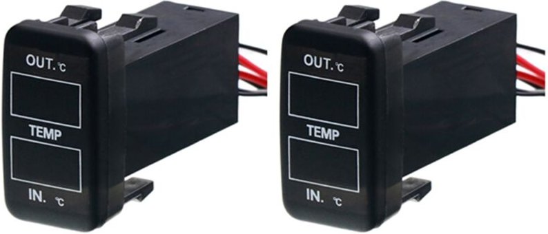 2X Doppel Temperatur Anzeige Innerhalb und Außerhalb Des Fahrzeugs Doppel Temperatur Sensor für Prado