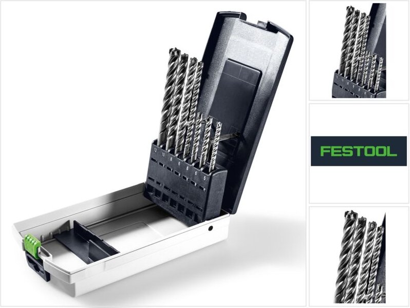 Hammerbohrer SDS-Set D5-D12/7 7-teilig SDS-Plus in praktischer Box ( 204070 ) - Festool