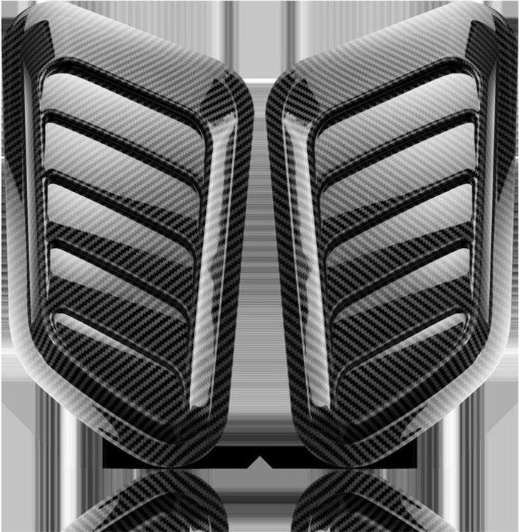 Ahlsen - Universal-Lufteinlasshaube, 2 Stück, Lüftungsabdeckung, Autohaubendekoration, Lufteinlass-Turbinenmotorabdeckun...