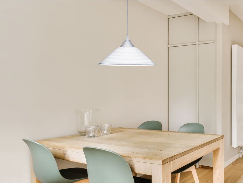 Skandinavische Pendelleuchte DIEGO mit Glas Lampenschirm, Ø 30cm