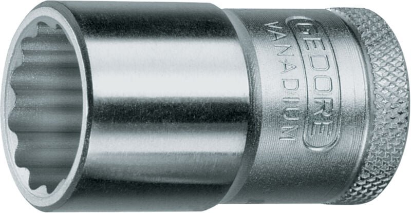 Steckschlüsseleinsatz d 19 1/2 ″ 12-kant Schlüsselweite 20 mm Länge 40 mm
