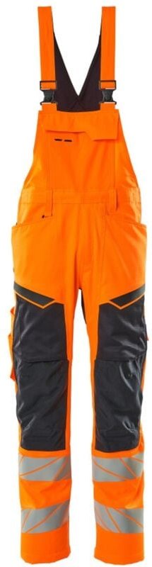 Warnschutz Latzhose 19569-236-14010 Gr. 82C56 hi-vis orange/schwarzblau - Mascot