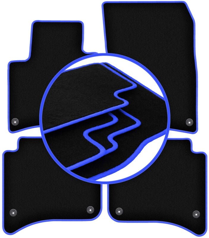 CARLUX-BLUE Autofußmatten für: Volkswagen Touareg II SUV (2010-)