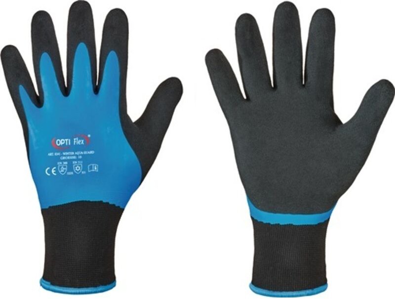 Optiflex 0241-08 Handschuhe Winter Aqua Guard Größe 8 schwarz/blau en 388, en 51