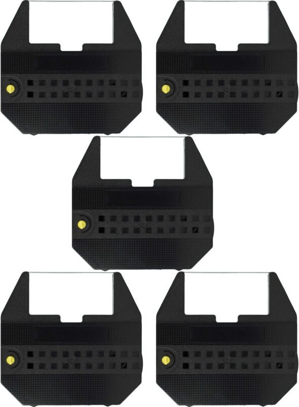 Vhbw - 5x Farbband Schriftband kompatibel mit Olivetti Lettera OlE 504, e-sp, new Serie ii Schreibmaschine - Schwarz