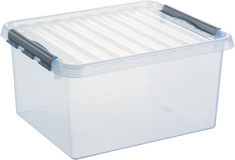 Thumbnail - Kunststoff-Box Q-Line 36 l mit Deckel transparent Aufbewahrungsbox Kiste - Sunware