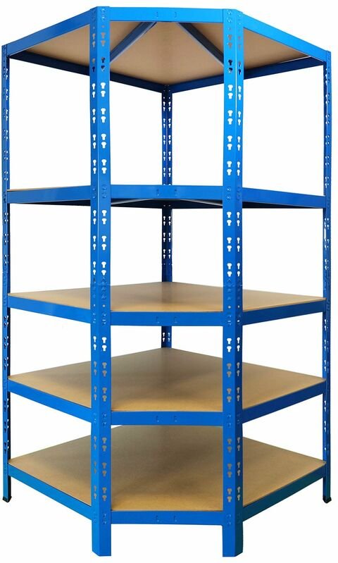 Eckregal Blau 180 x 90 x 42 x 60 cm