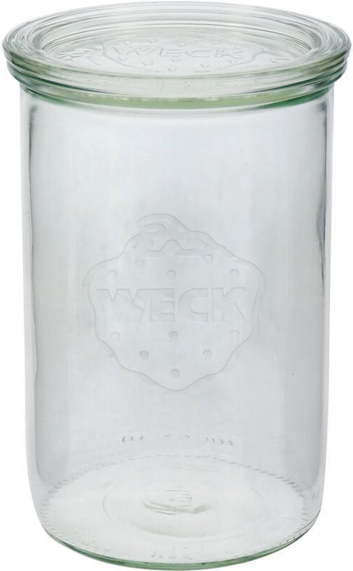 Weck - Sturzglas 1050 ml, Einmach Glas mit Deckel zum Einkochen 6 Stück