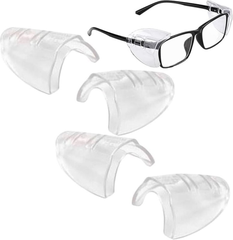 Shining House - Paar universelle, transparente Seitenschutzschilde für Schutzbrillen – passend für kleine bis mittlere G...