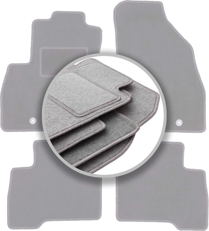 Graue Fußmatten für: Fiat Fiorino III Kombivan (2007-2017)