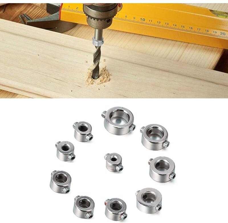 Bluedeer - 9 tlg Tiefenanschlagringe Set tiefenanschlag für bohrer Ring Positionierer HSS-Locator Tiefenbegrenzer Tiefen...