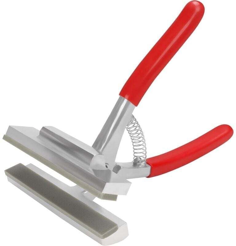 Keilrahmenklemme – 20 x 12,5 cm – Große Polsterwerkzeug-Federklemme aus Metalllegierung mit gepolsterten Griffen für Kei...