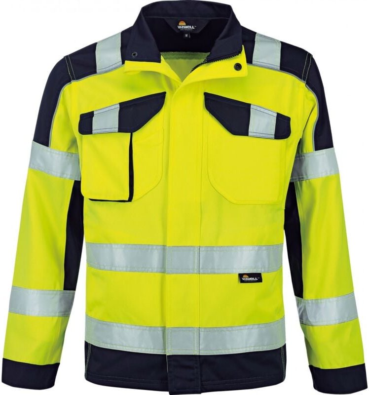 Trizeratop - Triuso Vizwell Warnschutz-Kontrast-Jacke VWT112 xl leuchtgelb / marine