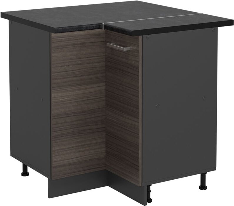 Vicco - Eckunterschrank R-Line, Edelgrau, 75.6 cm , ap Anthrazit
