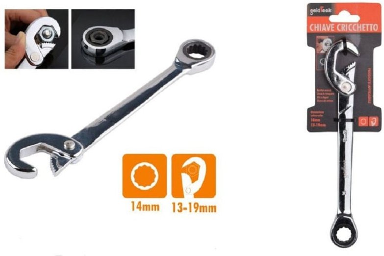 Trade Shop Traesio - Trade Shop - universal key 13-19MM poligonal test call 14MM pinza 91747 -