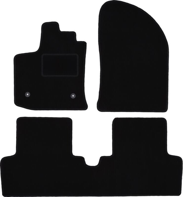 Schwarze Veloursmatten für: Dacia Lodgy Minivan (2012-)