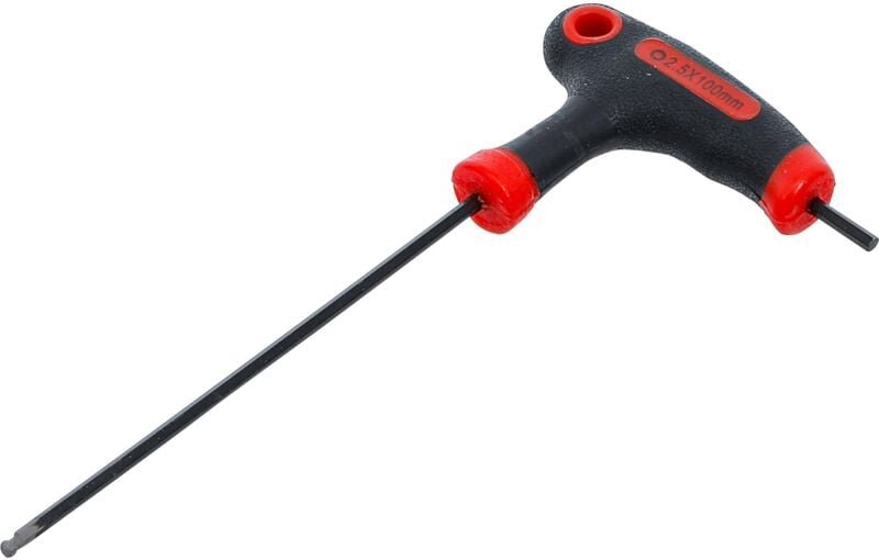 Schraubendreher mit T-Griff und seitlicher Klinge Innensechskant / Innensechskant mit Kugelkopf 2,5 mm