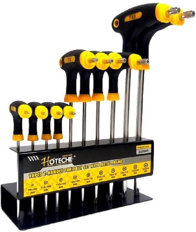 Trade Shop Traesio - Trade Shop - set 10 pz chiavi torx mit impugnatura t cacciaviti manico antiscivolo 262009 -