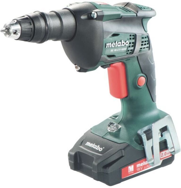 Metabo - Akku-Trockenbauschrauber se 18 ltx 6000 (620049500), Kunststoffkoffer, 18V 2x2Ah