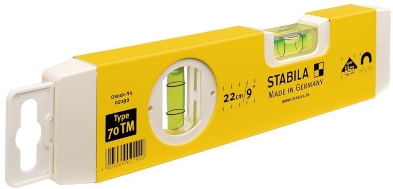 Stabila - Type 70 tm 2190 Torpedo-Wasserwaage mit Magnet 23.50 cm