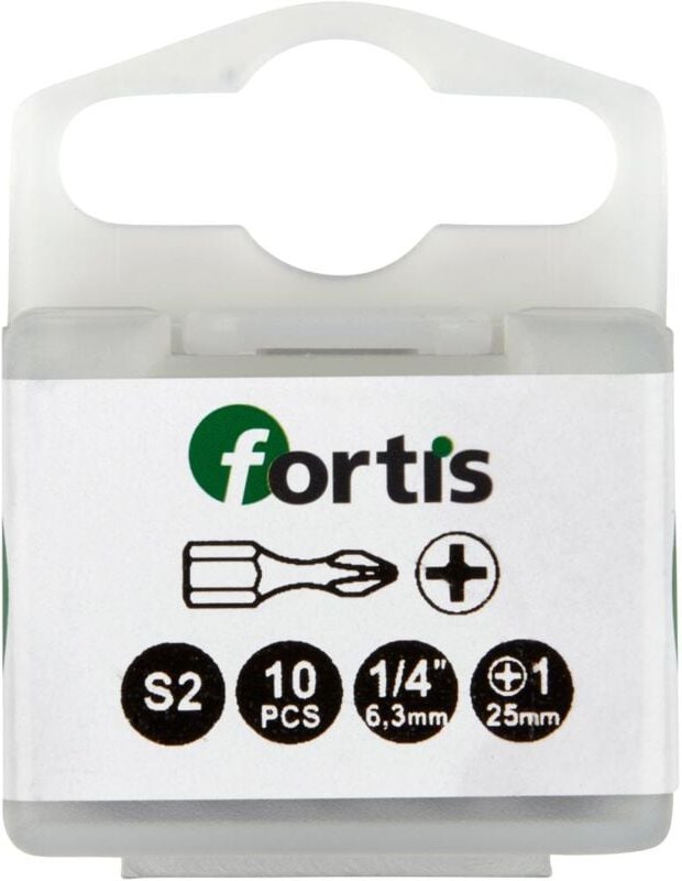 Thumbnail - FP - Bit Torsion 1/4' DIN3126 C6,3 PH1x25mm 10er Pack fortis