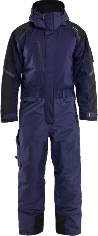 Arbeitsanzug mit langen Ärmeln und Kapuze für den Winter 6785 – Marine/Schwarz 48