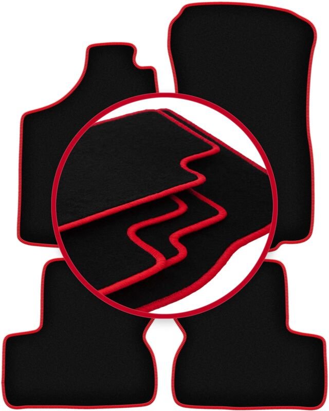CARLUX-RED Autofußmatten für: Opel Astra F Fließheck, Limousine, Kombi, Cabrio (1991-2002)