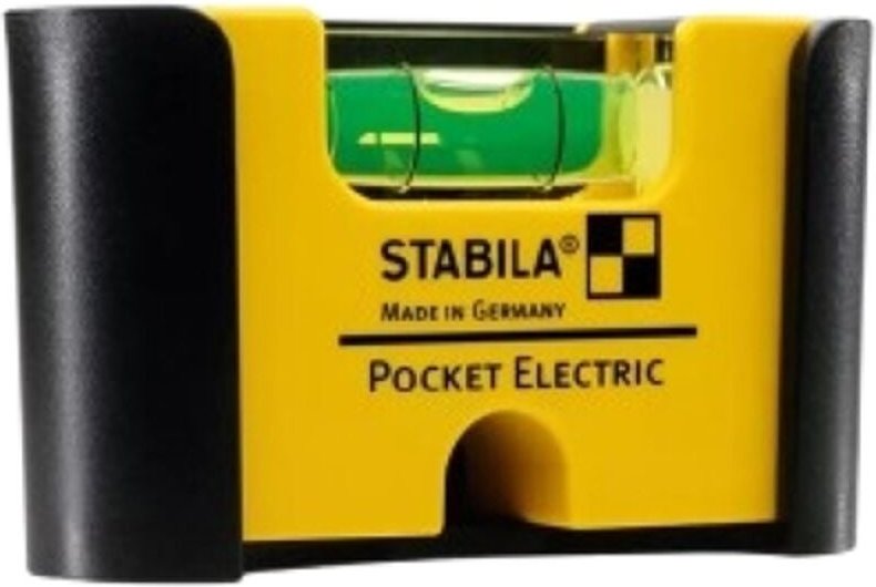 Thumbnail - Stabila - Wasserwaage Pocket Electric, 7 cm mit Gürtel-Clip Miniformat-Wasserwaage